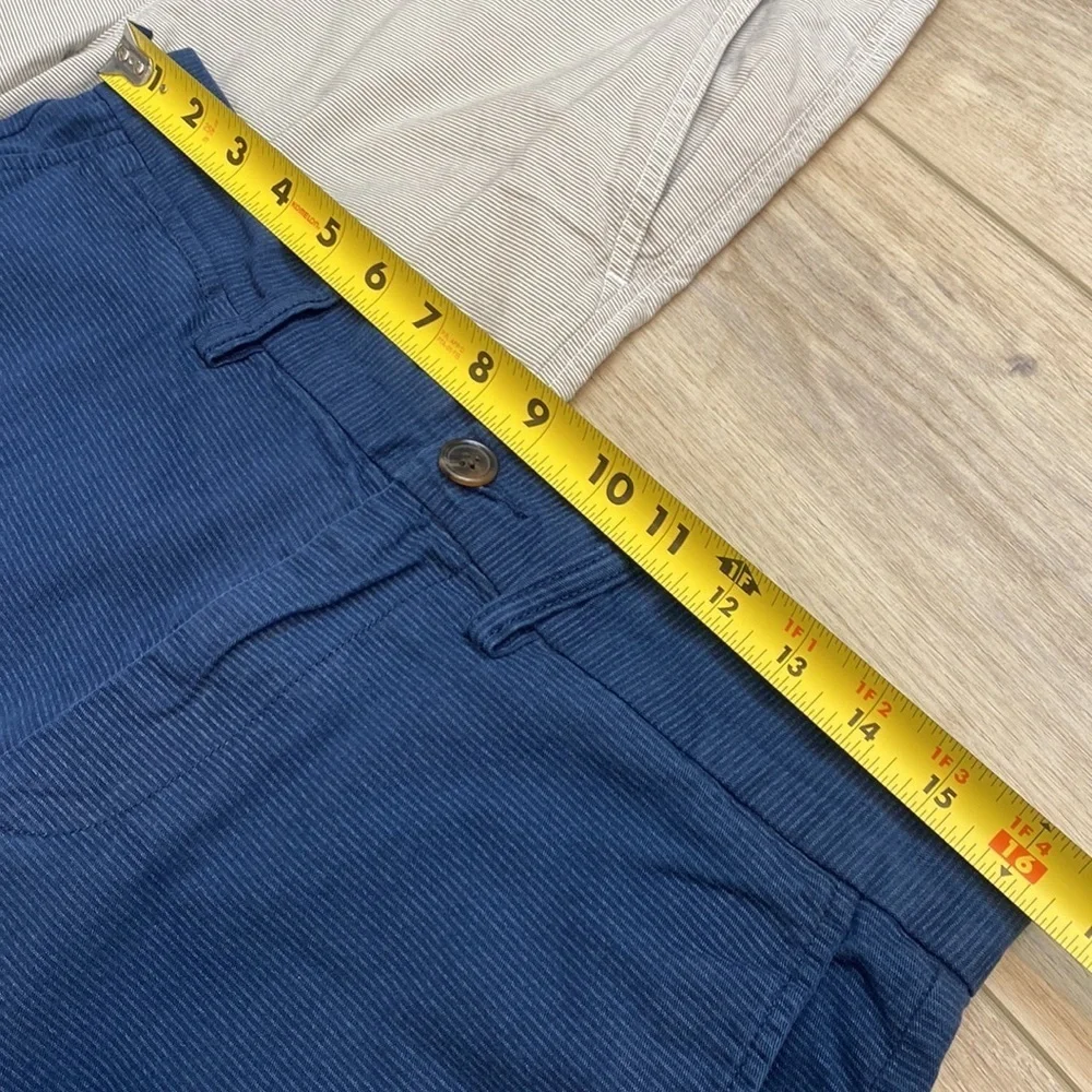 Men's Chino Shorts Bundle Navy Grey Striped Old Navy Ultimate Slim Size 32‎
